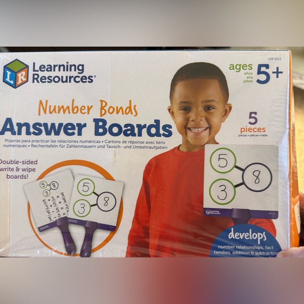 Learning Resources LER5213 Double-sided Number Bonds Write-and-Wipe NIB 91